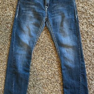 True Religion Women's Blue Boot Cut Jeans Crystal embellishments